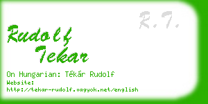 rudolf tekar business card
